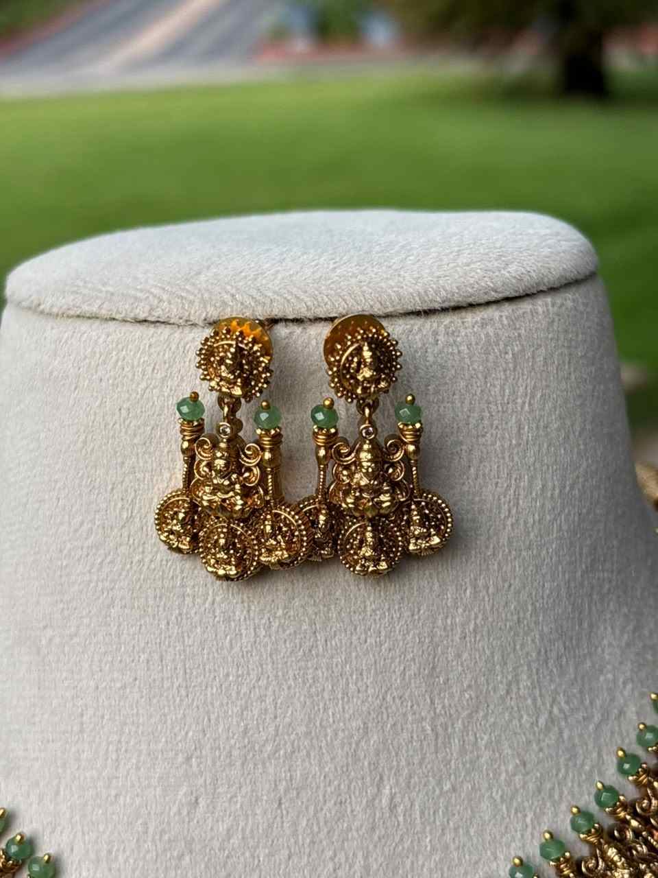 N0131 Nagas Antique Polish Lakshmi Necklace