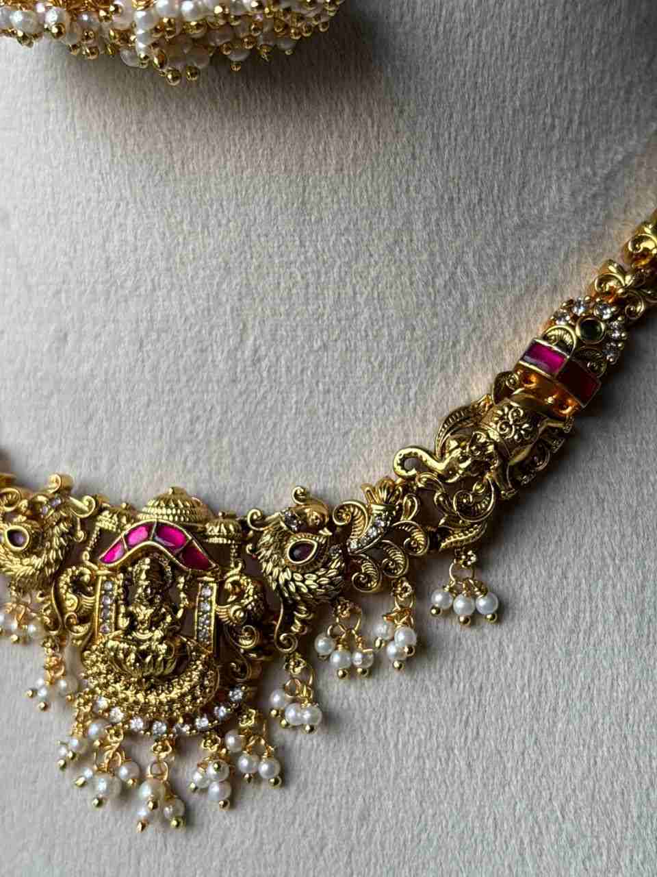 N0040 Jadau Kundan Lakshmi Necklace