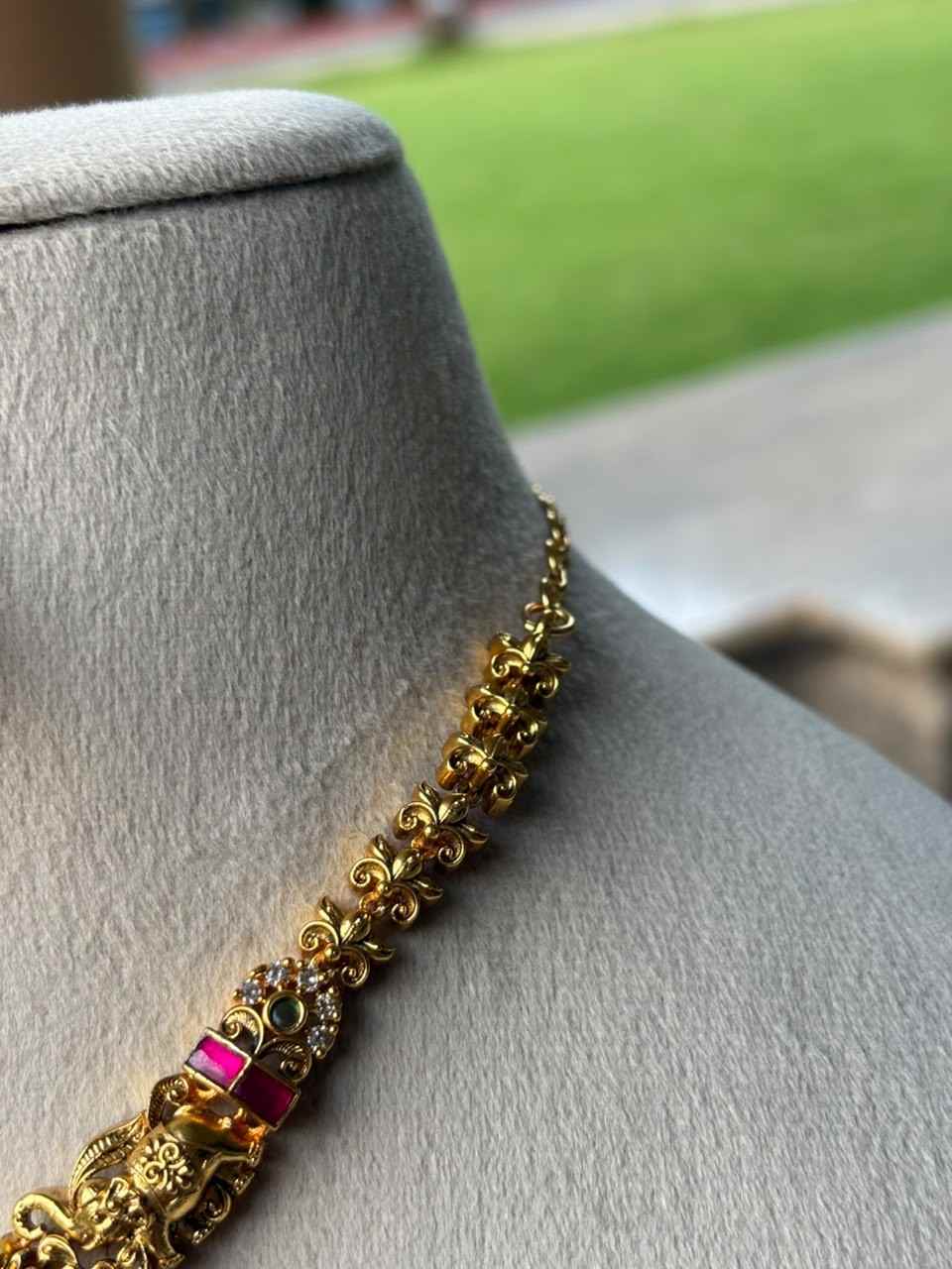 N0040 Jadau Kundan Lakshmi Necklace