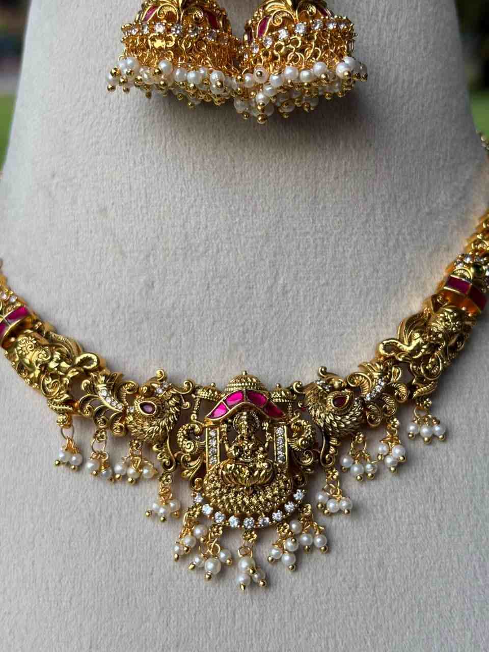 N0040 Jadau Kundan Lakshmi Necklace