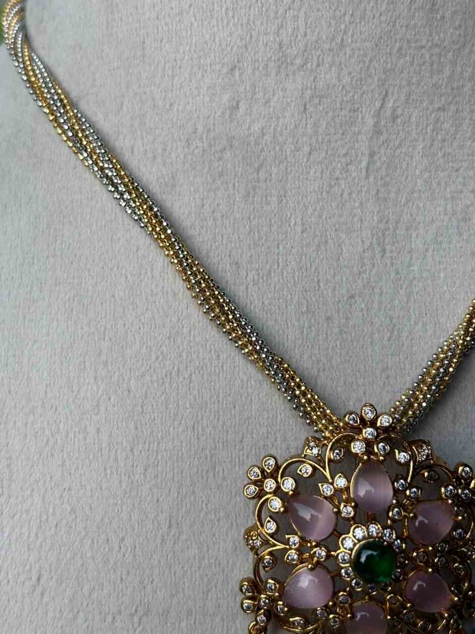 N0133  Pastel pink Sea blue Pendent