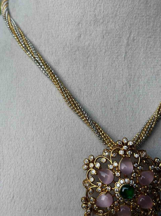 N0133  Pastel pink Sea blue Pendent