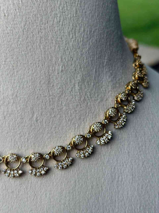 N0063 White Stone Minimal Necklace