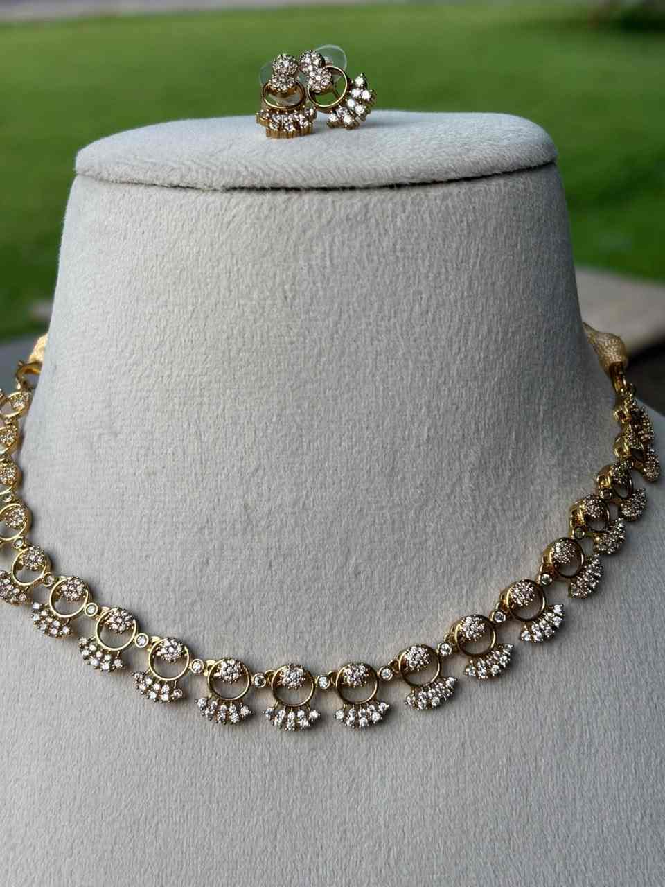 N0063 White Stone Minimal Necklace