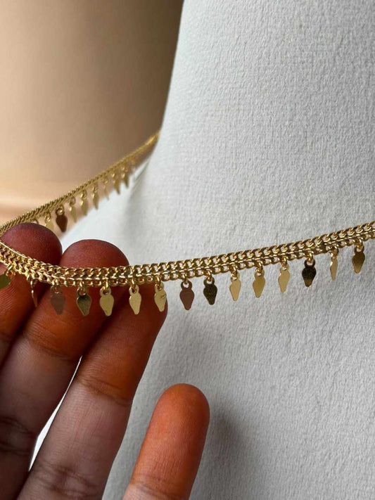 N0267 Single Line elakka thali Necklace no earrings
