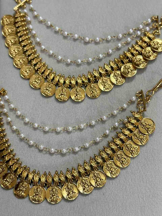 EC011 Coin Ear chain 3 layer Premium
