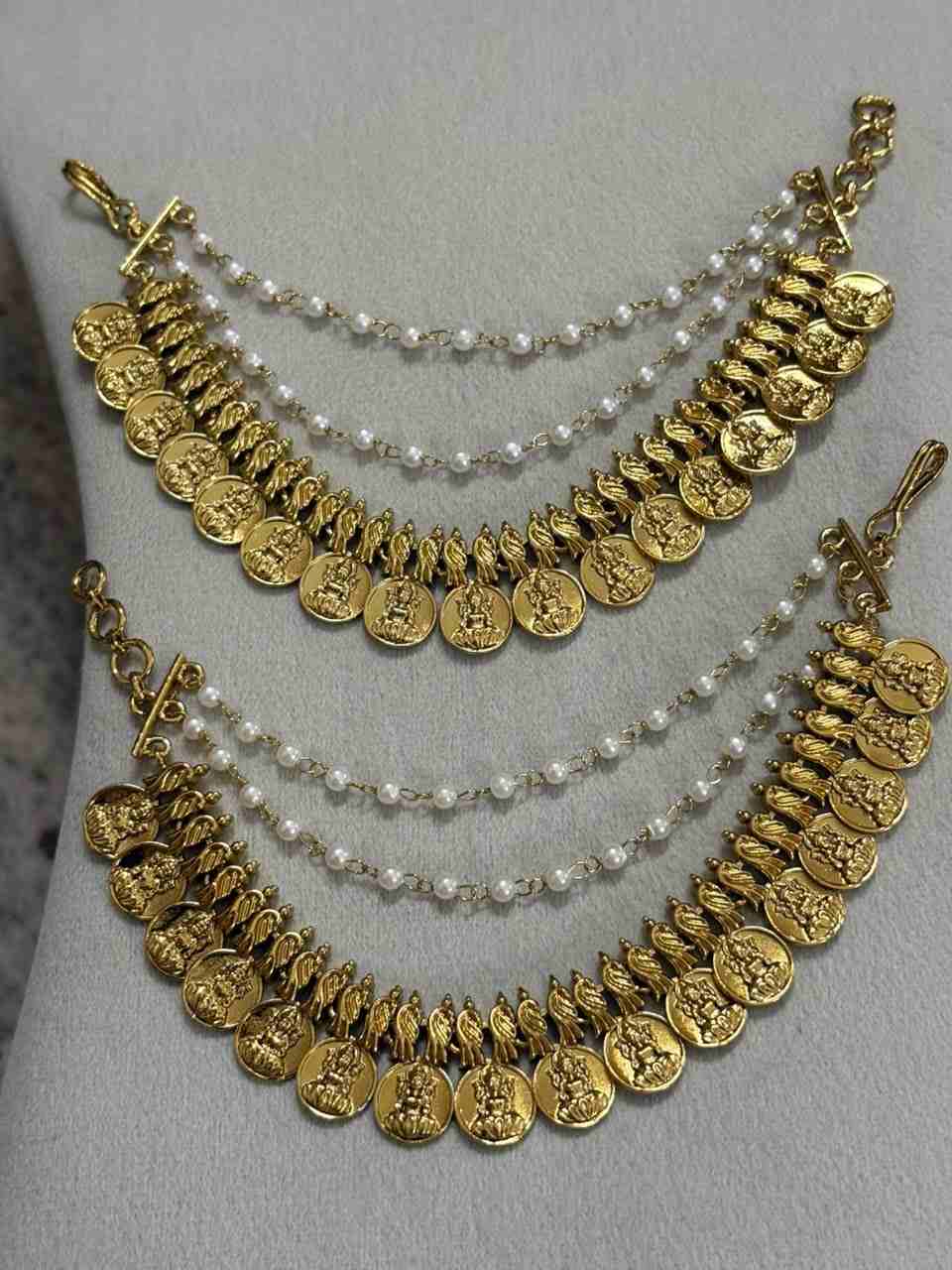 EC011 Coin Ear chain 3 layer Premium