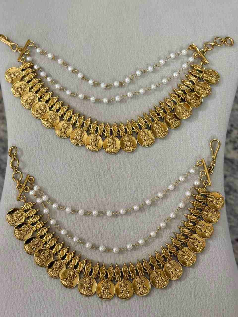 EC011 Coin Ear chain 3 layer Premium