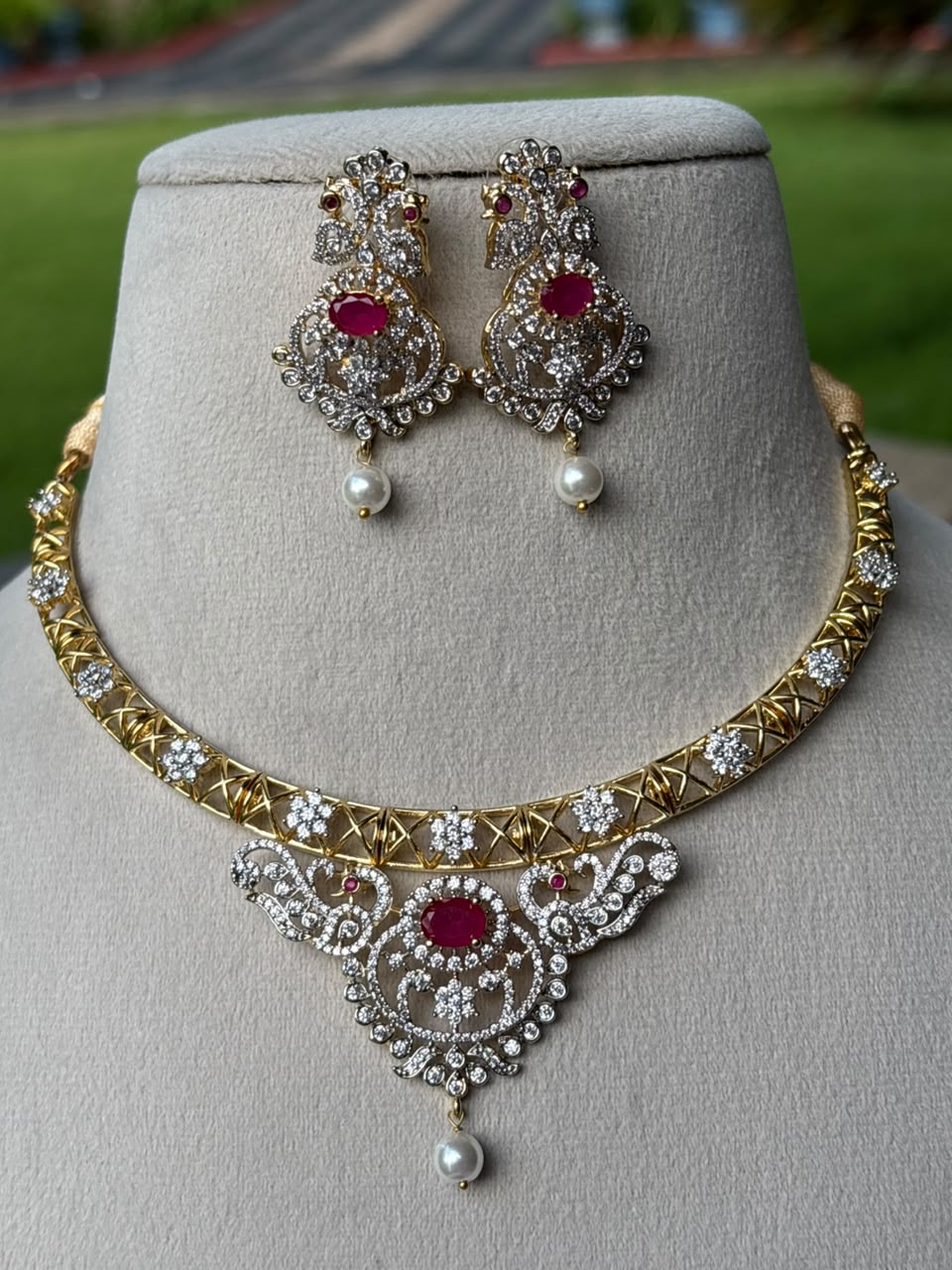 N0241 Rhodium Polish Hasli type Necklace