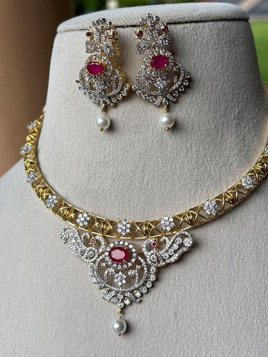 N0241 Rhodium Polish Hasli type Necklace