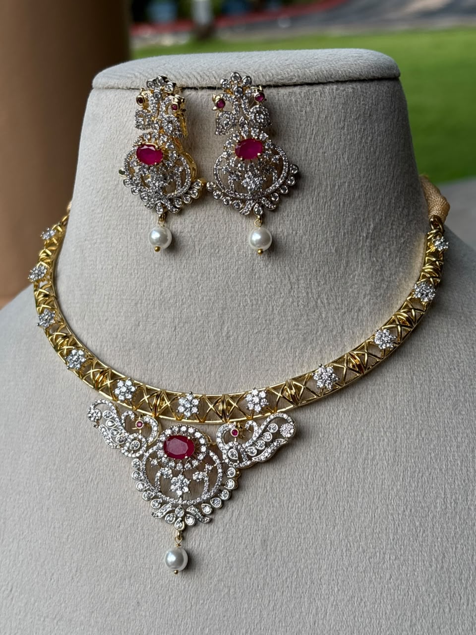 N0241 Rhodium Polish Hasli type Necklace